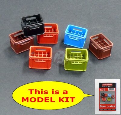 Plus Model 1/35 Beer Bottle Plastic Crates with Hand-Holes (8 crates) DP3021