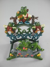 Schlauchhalter Frosch-Familie 30 cm Gartenschlauch Wand Halter Gusseisen farbig