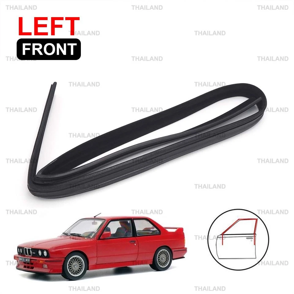 Резиновое уплотнение двери переднего левого стекла для BMW E30 Coupe 2 Dr 1982 - 1994 - Изображение 2 из 4