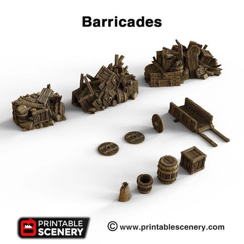 Barricate - 15mm 28mm 32mm Clorehaven e la Grotta dei Goblin Wargaming Terrain D - Foto 4 di 4