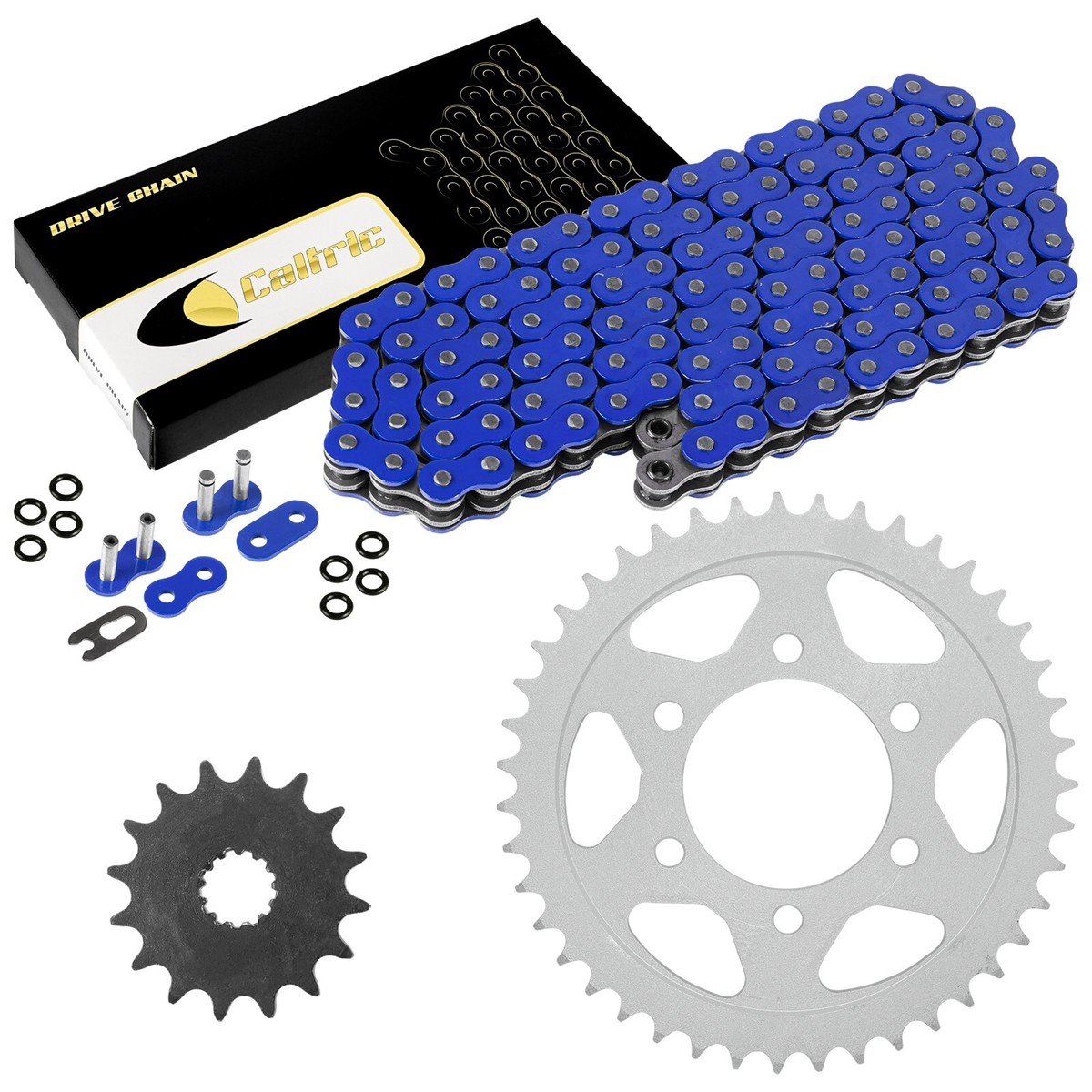 バッグ S Blue O-Ring Drive Chain & Sprockets Kit for Kawasaki ZX-7R