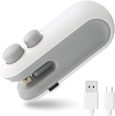 #ad 2 1PCS 2 in 1 Mini Bag Sealer and Cutter Rechargeable Chip Bag Sealer Machine $8.95