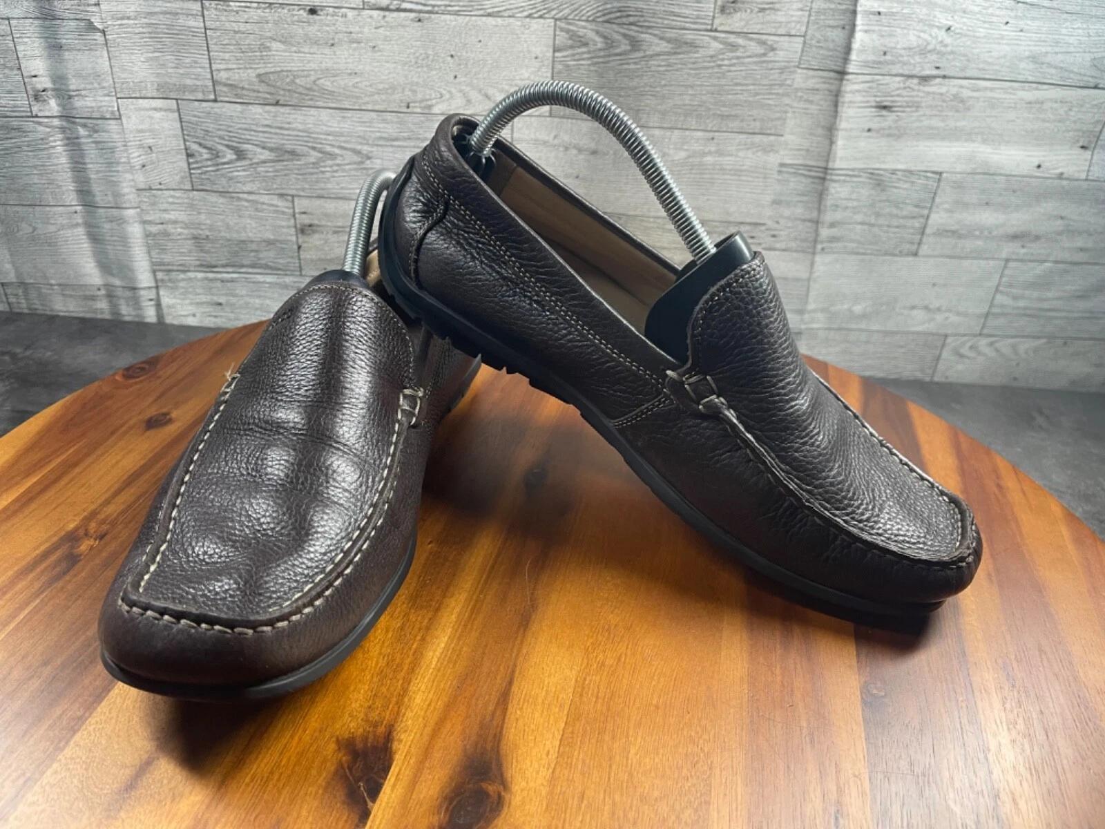 Mocassini Ecco Driving uomo 9M scarpe mocassini veneziani pelle marrone slip on comodi
