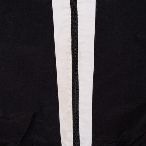 Vintage Russell Athletic Windbreaker Jacket M Striped Black Zip - Picture 5 of 7