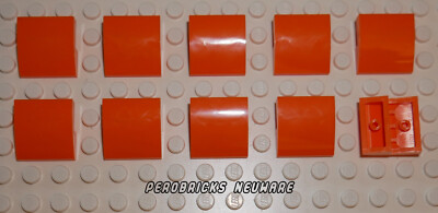 Lego Basic 10 x Bogen halbrund Schrägst. Dachstein 2x2 orange #15068 NEUWARE
