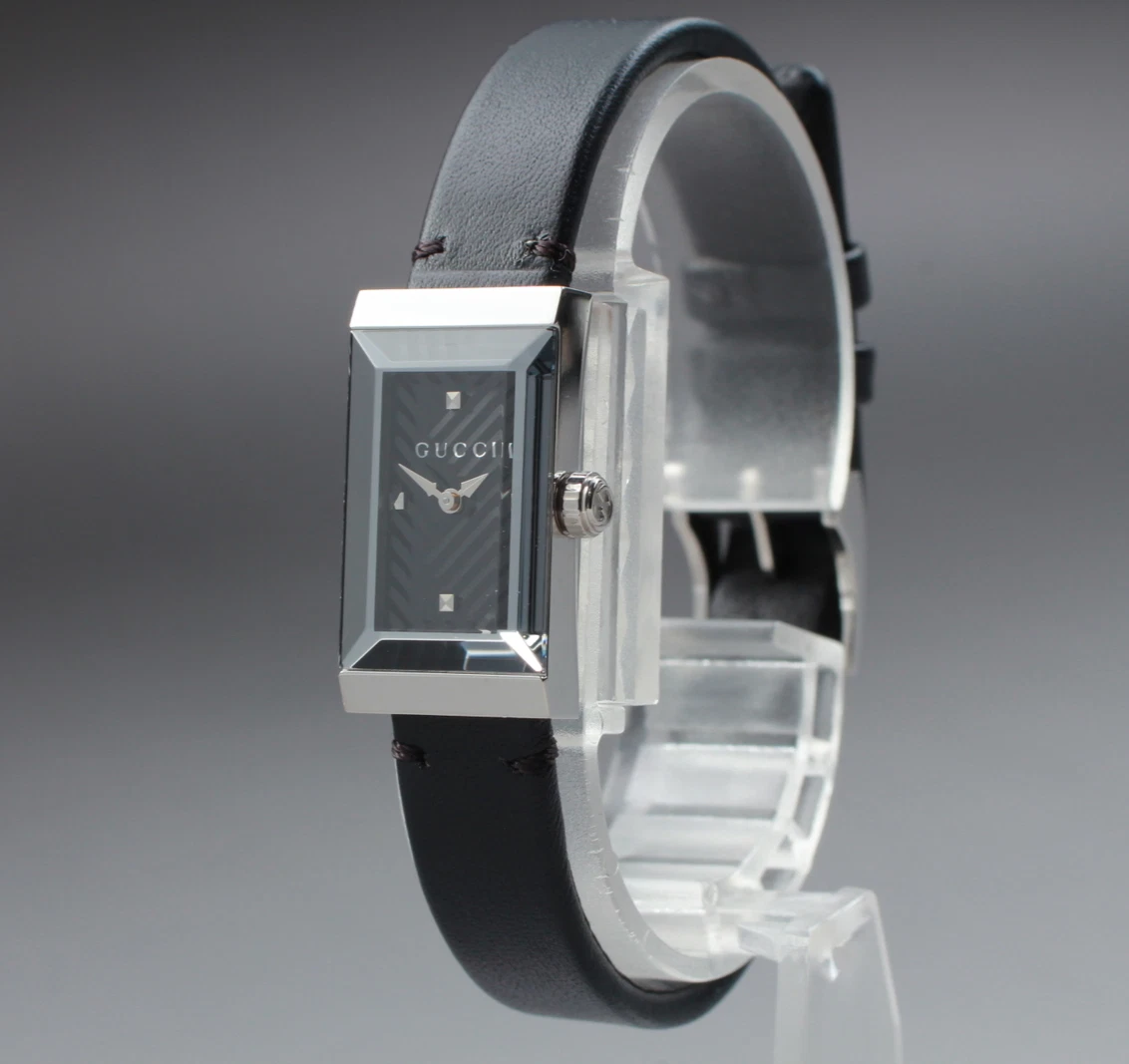 [Presque comme neuve] Montre pour femme GUCCI G cadre 147,5 verre taillé noir carré 14 mm quartz