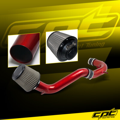 For 08-12 Honda Accord 4cyl 2.4L Red Cold Air Intake + Blue Filter Cover