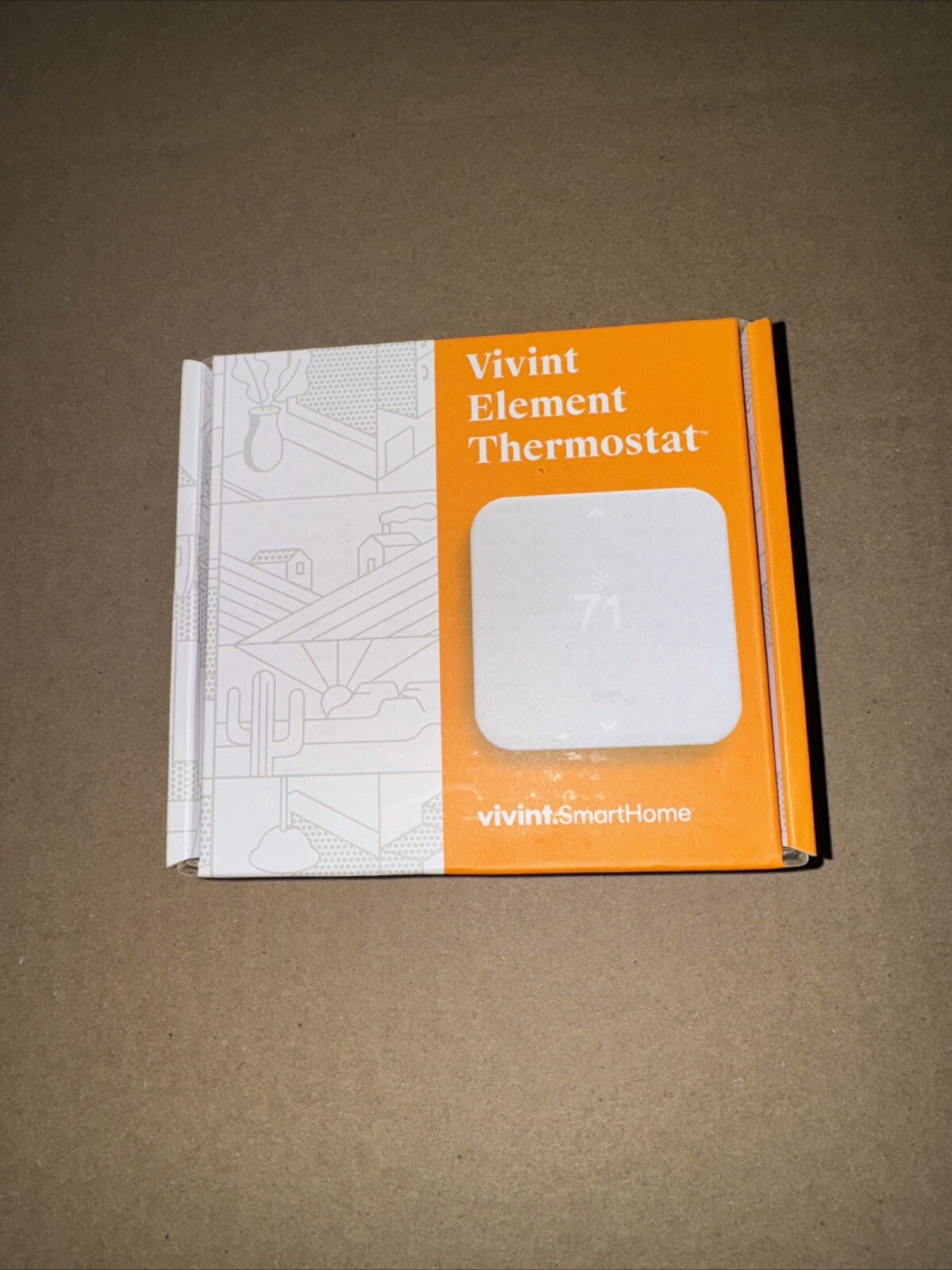 BRAND New Vivint Element V2 Smart Thermostat VS-ELEM02-001 Z Wave Energy Savings