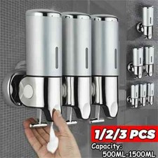 Liquid Bathroom Hand Soap Shower Gel Shampoo Wall Mounted Soap Dispenser Luxury