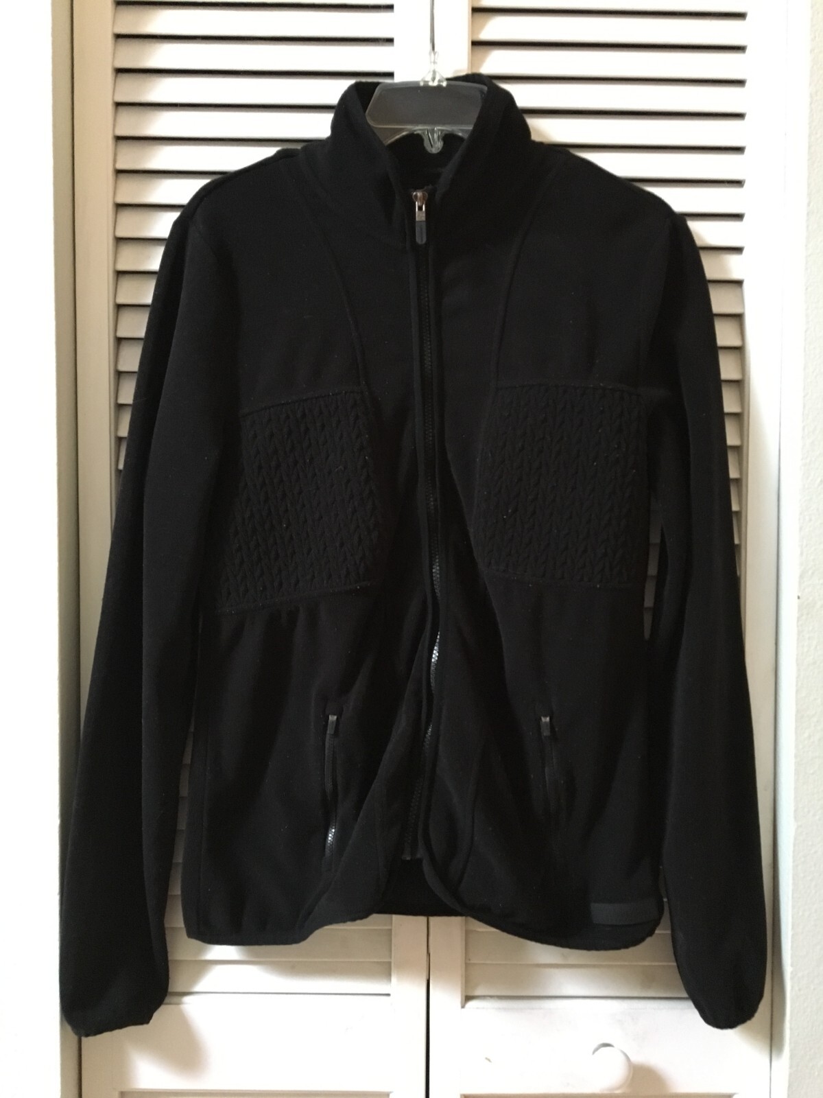 Calvin Klein Performance Solid Black Zip Up Soft … - image 1