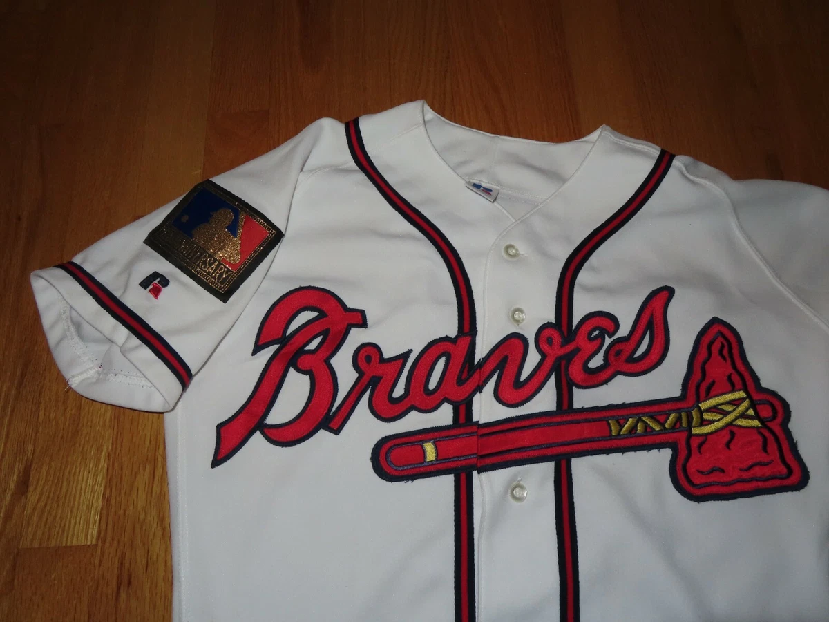 Russell Diamond ATLANTA BRAVES Button-Down (Size 36) 125th Baseball Jersey