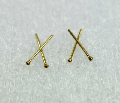 9KT Gold Nose Stud With 1mm Gold Ball Nose Pin Nose Ring