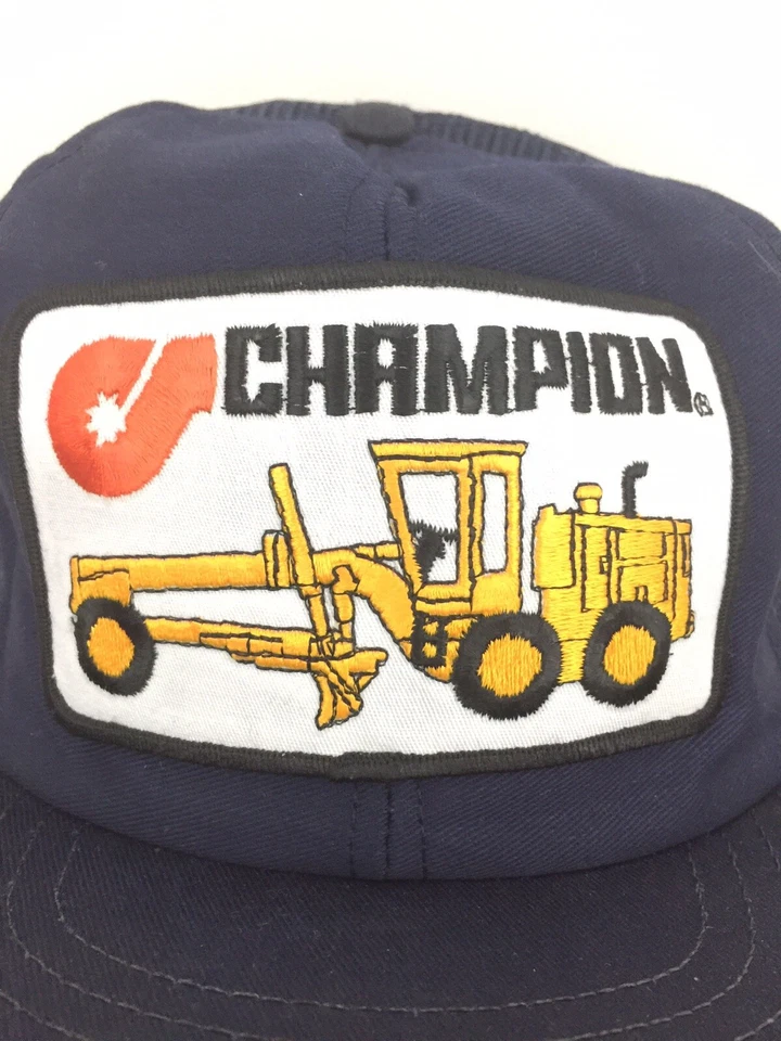 De Colección Champion Ralladores Sombrero Parche Gorra Maquinaria EE. UU. Malla A Presión Béisbol Camionero Foto 2 de 4