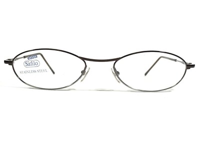 Safilo 4031 2P6 Brille Rahmen Braune Rund Voll Draht Felge 49-18-135
