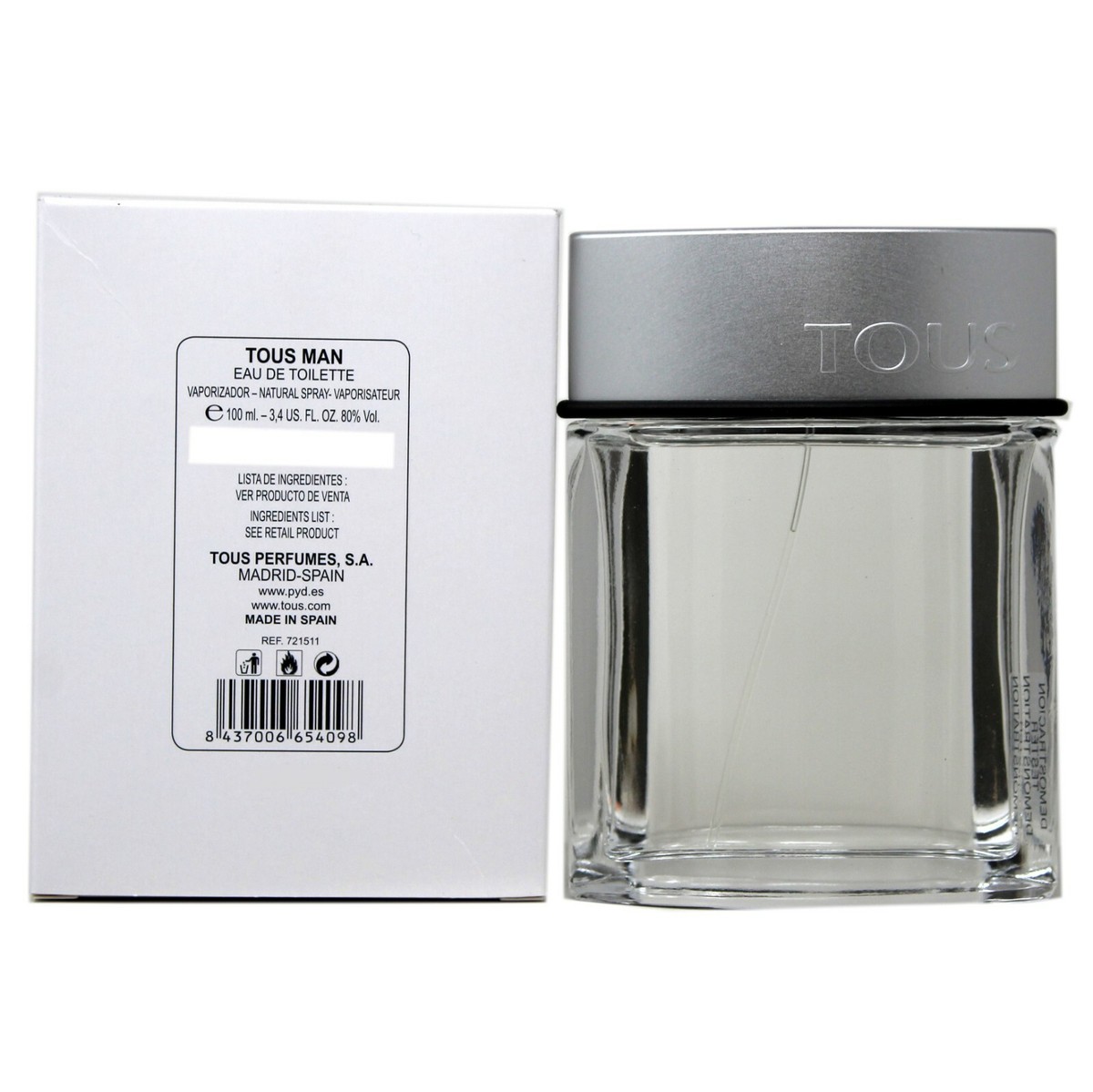 TOUS MAN EAU DE TOILETTE NATURAL SPRAY 100 (T)