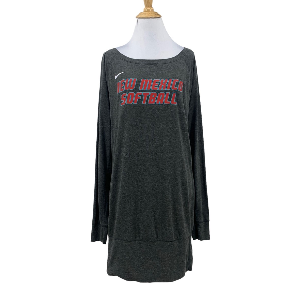 Nike Dri Fit Tunic Sweater Dress Womens M Medium Gray New Mexico