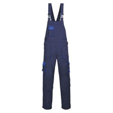 Image of Portwest Texo Contrast Bib and Brace Machine Washable TX12