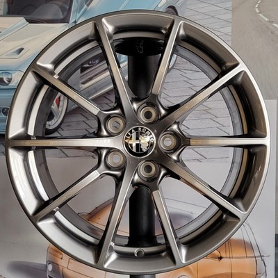 4 brand new 8jx17'' wheels Genuine Alfa Romeo BRERA, 159 (8,2 kg) dark grey shiny