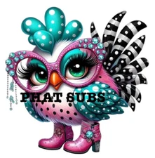 Sublimation Print Stylish Bird Ready To Press Heat Transfer