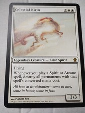 MTG Magic The Gathering Saviors of Kamigawa Celestial Kirin Rare exc condition 