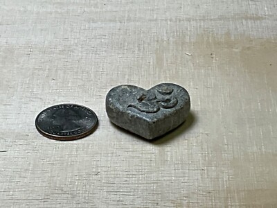 Heart Stone with Om Symbol - $2 - SOLD AS IS - PLEASE VIEW ALL PICTURES