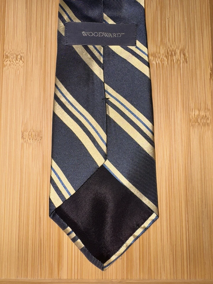 Corbata de seda Woodward multicolor a rayas Repp - 62L 3,75W Foto 2 de 2
