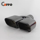 Burn Black Dual Muffler Tip Square 2.4" Inlet 9.5"Long Colorful B2003