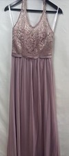 Davids Bridal Rose Open Back Bodice Lace And Mesh Dress Size 2 Corset Bridesmaid