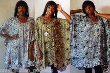 u pick color poncho tunic ruffled batik style top  M L XL 1X ONE SIZE COMFY