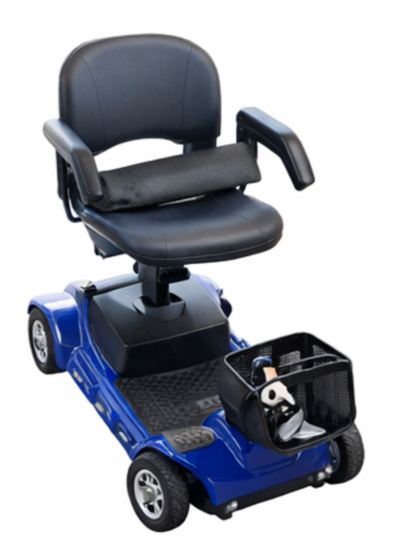 4-Wheel Electric Mobility Scooter w/ Seat, Basket & Armrests – Portable Handicap