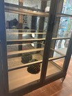 solid wood cabinet with thick glass shelves — photo 7