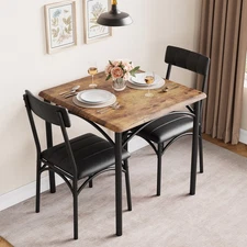 3 Piece Dining Table Set Kitchen Table and Chairs for 2, Kitchen Table Set