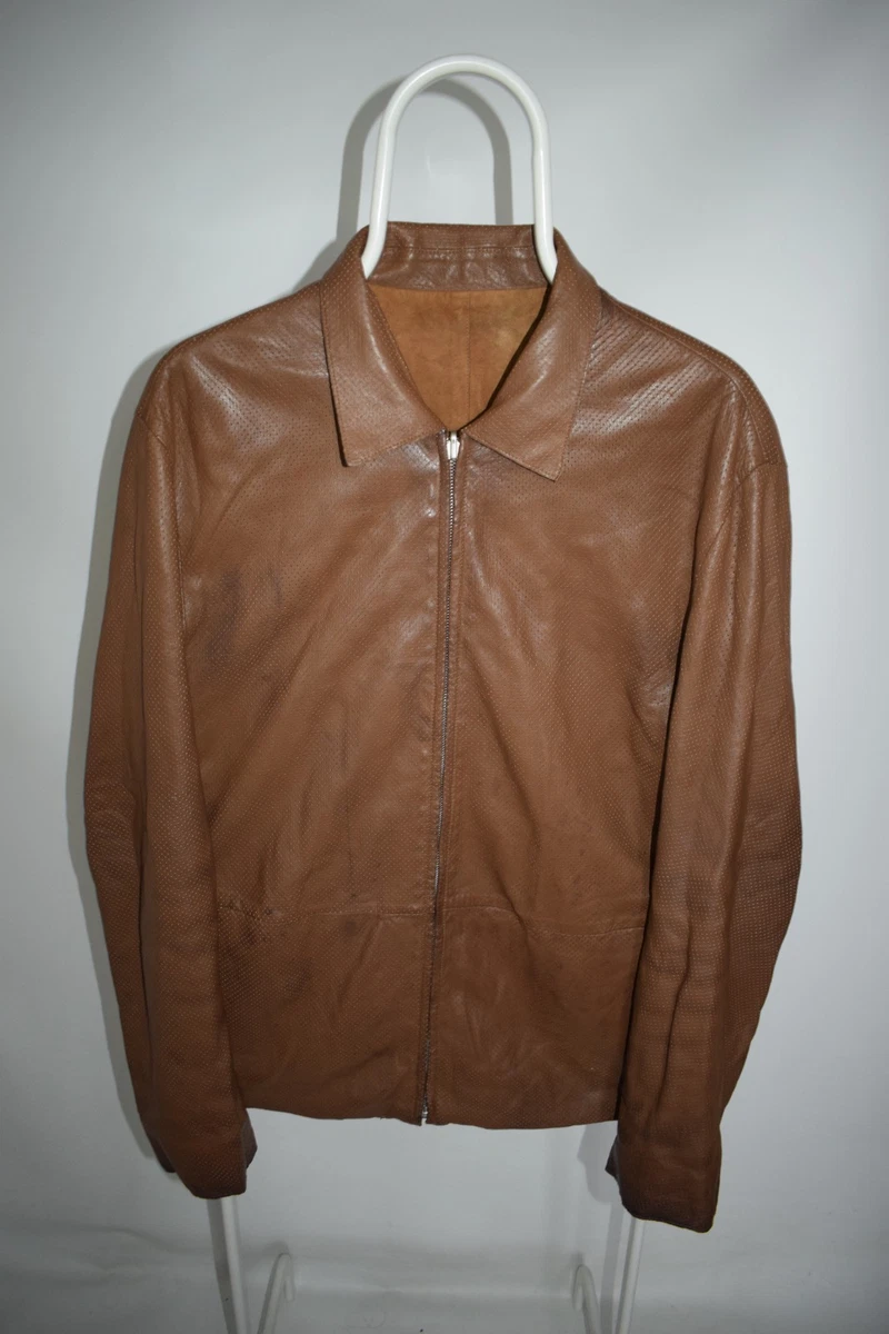 HUGO BOSS Leather Outer Shell Brown Coats, Jackets & Vests for Men
