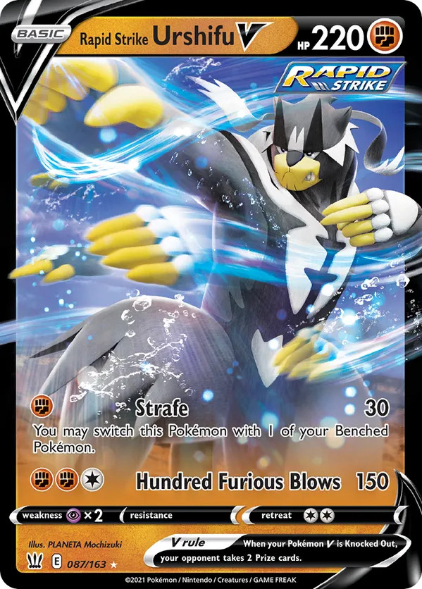 Pokémon Card Rapid Strike Urshifu V 087/163 Battle Styles - Near Mint