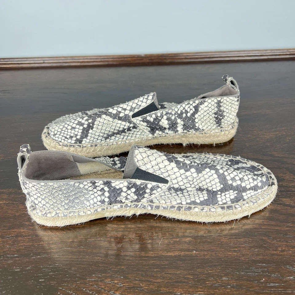 Vince Shoes Womens Leather Flats Size 9 Snake Print Espadrilles - Image 4 of 4