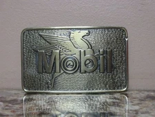 Vintage Great American Mobil Oil Limited Edition Cast Metal Belt Buckle