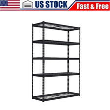 Heavy Duty Metal Garage Shelving Rack 2500lbs 5-Tier Steel Shelf 48Lx18wx72H in