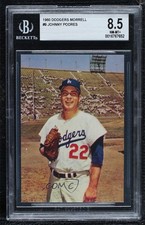 1960 Morrell Franks Los Angeles Dodgers Red Heart Logo Johnny Podres BGS 8.5 0q3