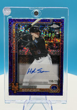 Topps 2025 Chrome Update Hayden Senger Auto Rookie Purple Speckle Mets /299