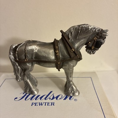 Hudson Pewter Villagers/ HANK/ WORKING HORSE #7508 NOS (3-1/4  x 2-3/4 )NIB