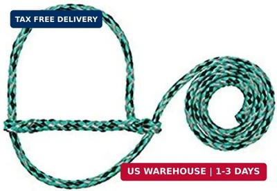 Weaver Livestock Braided Poly Rope Halter, 4 ft Modern, Adjustable, Soft Braid S