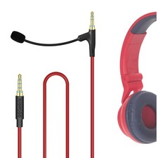 Geekria Boom Mic Headphones Cable for EKids Spiderman, Batman, Riwbo FB-7S 4FT 