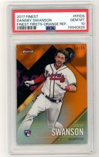 2017 Topps Finest Firsts DANSBY SWANSON Orange Refractor Rookie /25 PSA 10 FFIDS