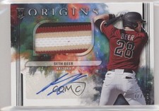 2022 Panini Chronicles Origins Rookie Jumbo Material 37/49 Seth Beer Auto qf8