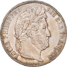 [#972237] Coin, France, Louis-Philippe, 5 Francs, 1834, Paris, AU, Sil, ver