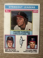 1976 Topps - FRANK TANANA - BLYLEVEN - PERRY - 1975 Strikeout Leaders