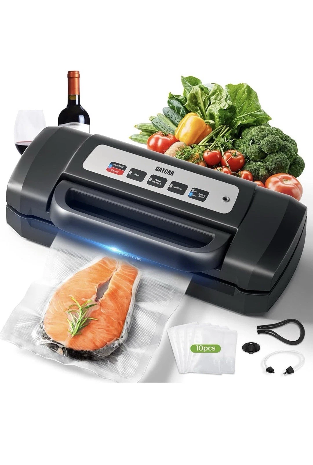 Vacuum Sealer for Food, 90kpa Powerful Food Sealer Vacuum Sealer Machine