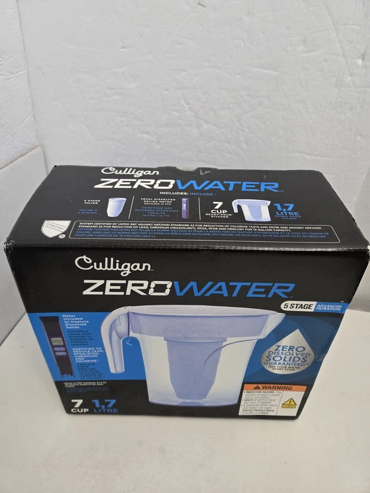 Culligan Zero Water 7 Cup 1.7 L 5-Stage Ready Pour Pitcher Water Quality Meter - Image 3 of 4