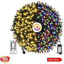 108FT Color Changing Christmas String Lights   300 LED Warm White  Multicolor
