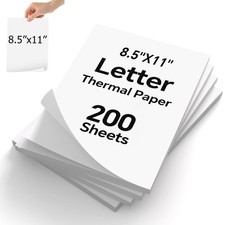 200 Sheets Thermal Printer Paper 8.5X11" US Letter Size Thermal Paper For M08F